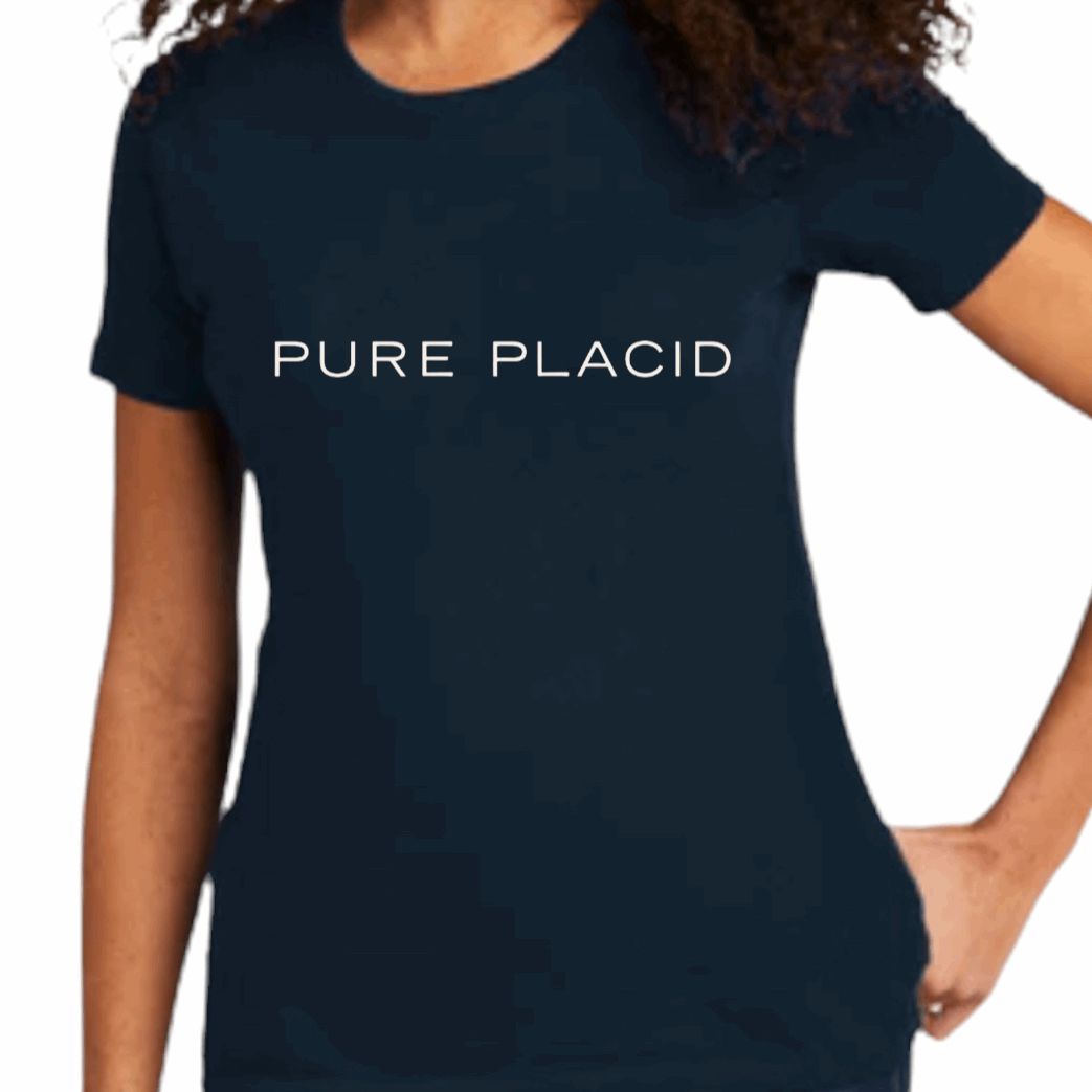 Navy Crew Neck T-Shirt-Clothing-Pure Placid