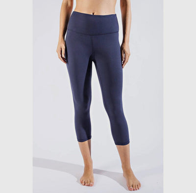 Butter Soft Capri Length Leggings - Nocturnal Navy-Clothing-Pure Placid