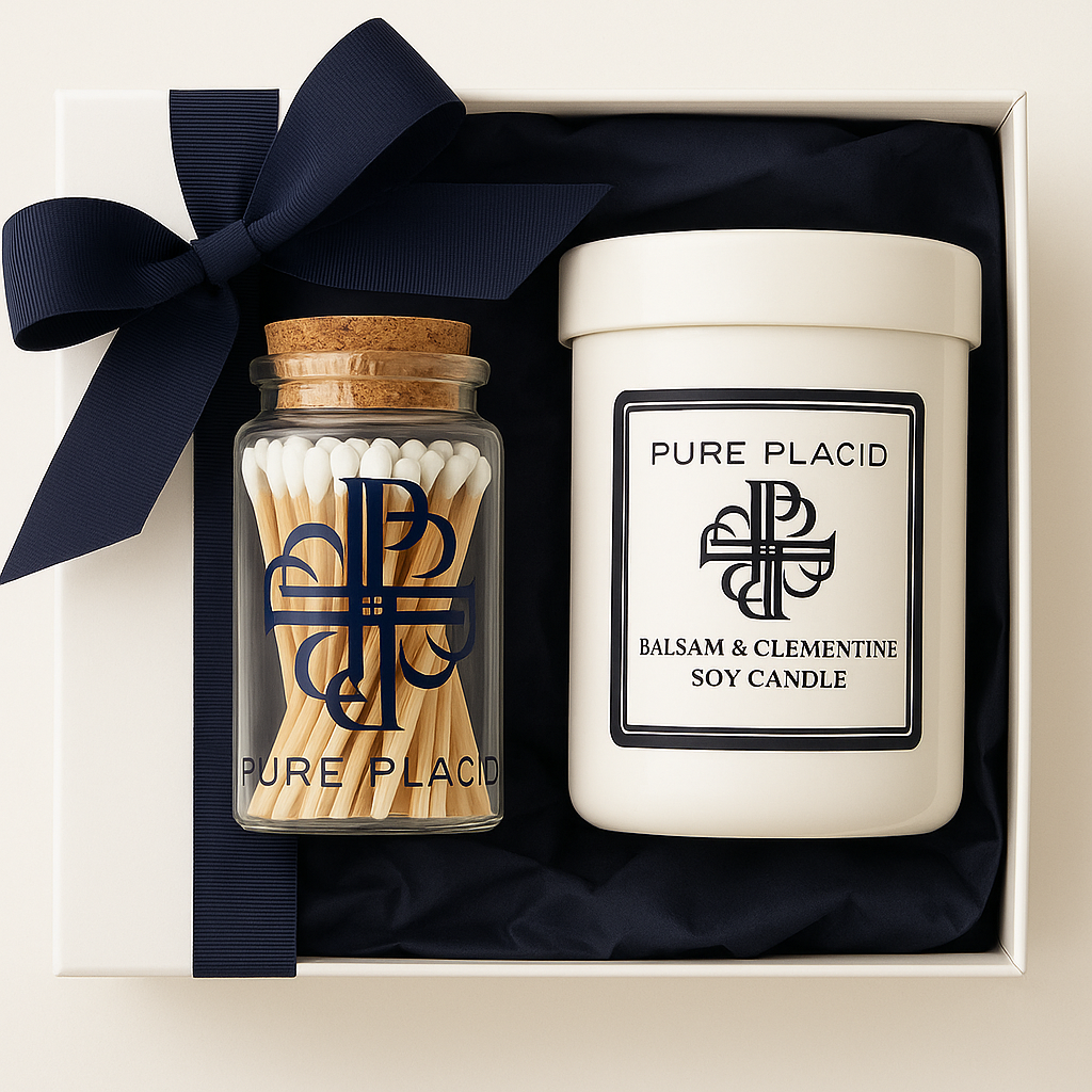 Matches Set Candle & Matches Gift Set | Ready to Gift | Pure Placid – Pure Placid