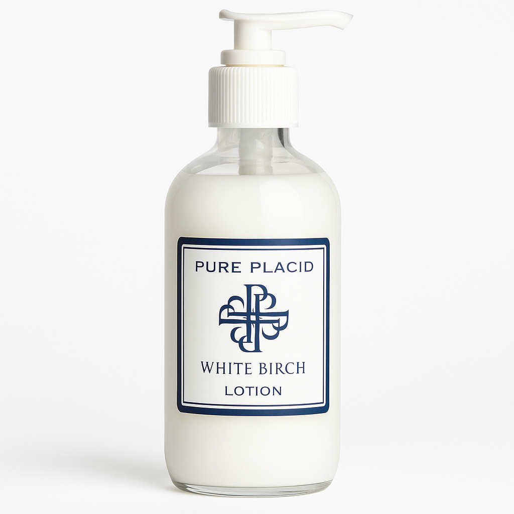 White Birch Body Lotion — Birch, Tonka & Rose | Pure Placid – Pure